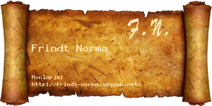 Frindt Norma névjegykártya